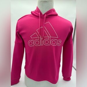 Women’s Adidas Athletics Team Issue Pullover Climawarm Hoodie Pink Magenta Sz M
